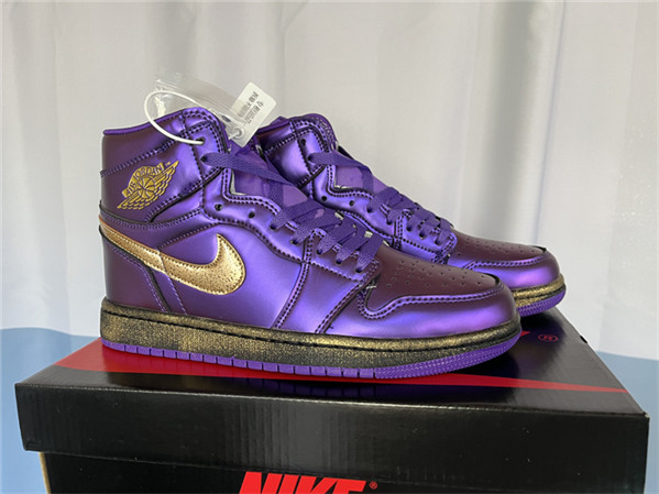 Women's Running Weapon Air Jordan 1 Purple Shoes 391